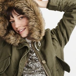 Abercrombie & Fitch Sherpa Military parka